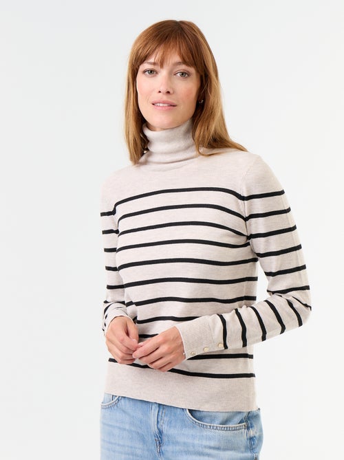 Feinstrick-Rollkragenpullover - Kiabi