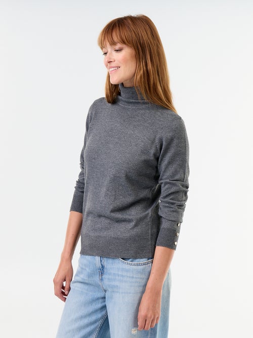 Feinstrick-Rollkragenpullover - Kiabi