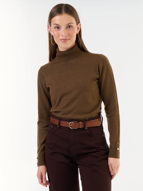 Feinstrick-Rollkragenpullover - Kiabi