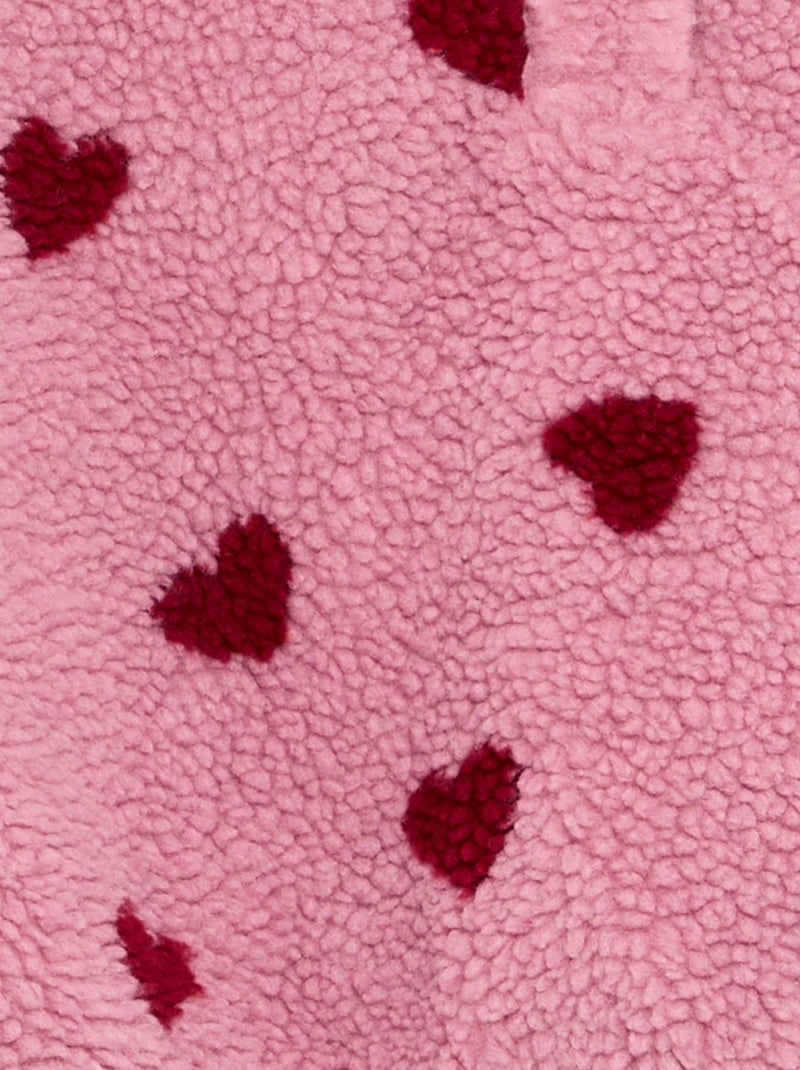 Felpa a collo alto in tessuto effetto montone Rosa - Kiabi