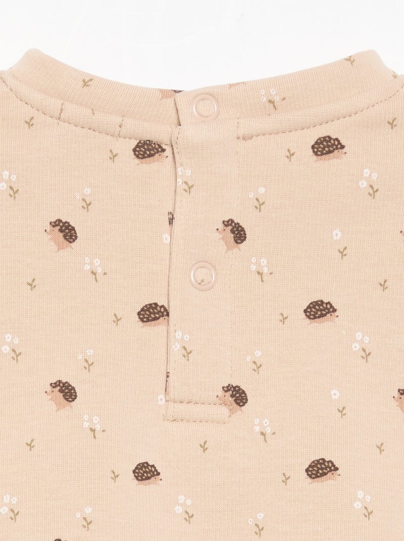 Felpa a maniche lunghe Beige - Kiabi
