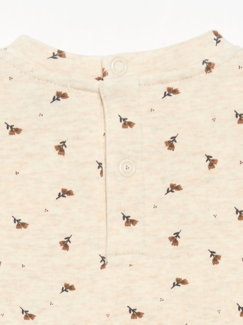 Felpa a maniche lunghe Beige - Kiabi