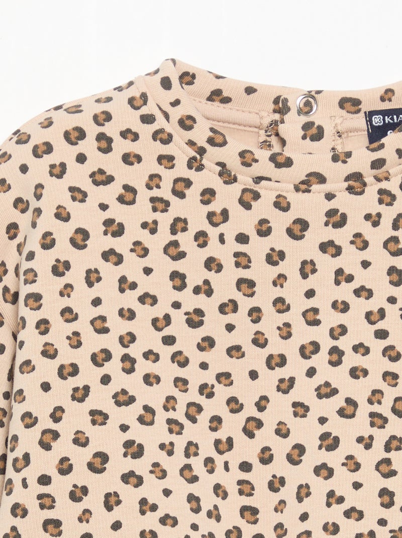 Felpa a maniche lunghe Beige - Kiabi
