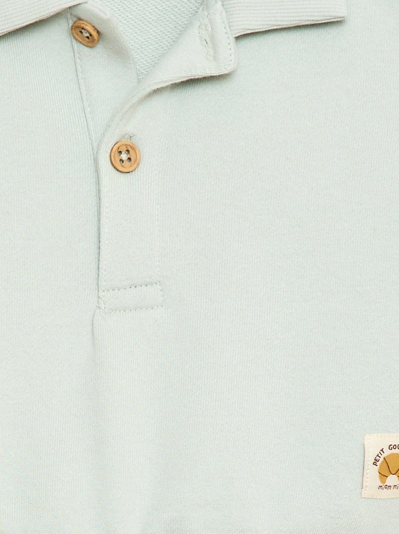 Felpa a righe con colletto polo Blu - Kiabi