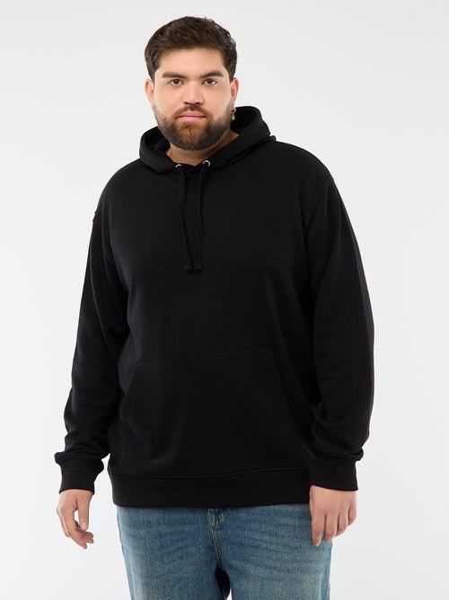 Felpa basic con cappuccio in french terry - Kiabi