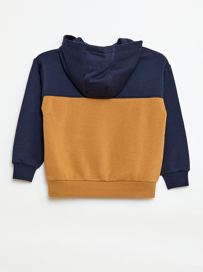 Felpa con cappuccio a canguro Blu - Kiabi