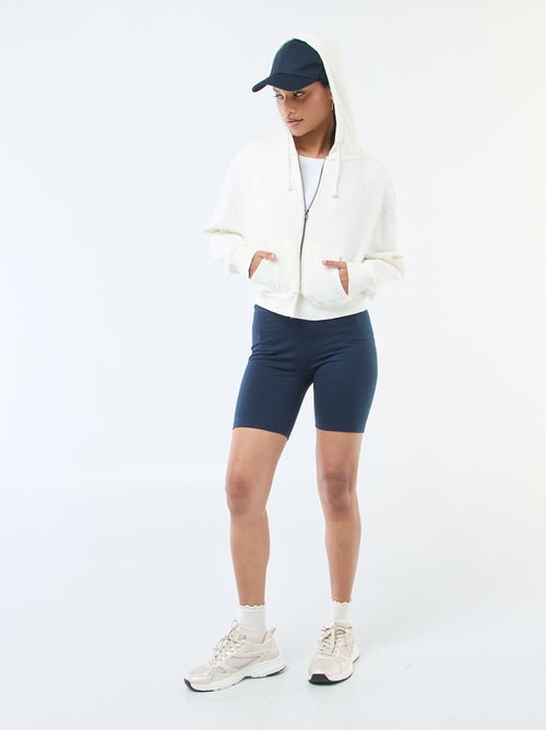 Felpa con cappuccio crop top - Kiabi