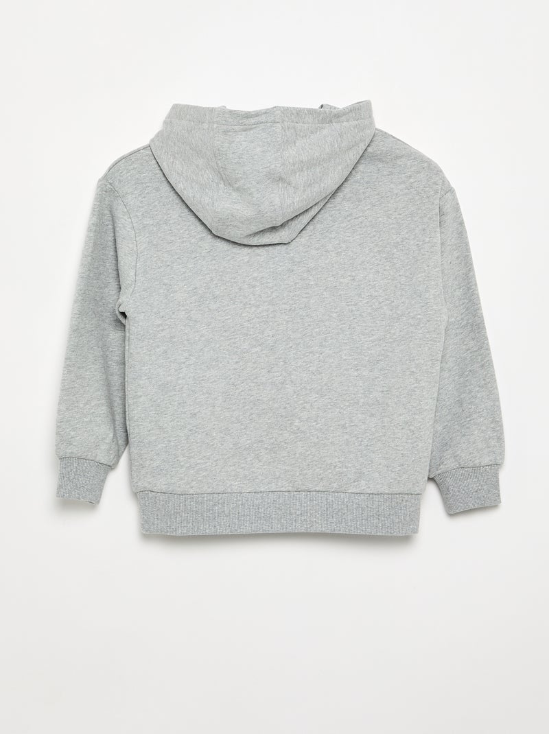 Felpa con cappuccio e tasca a canguro Grigio - Kiabi