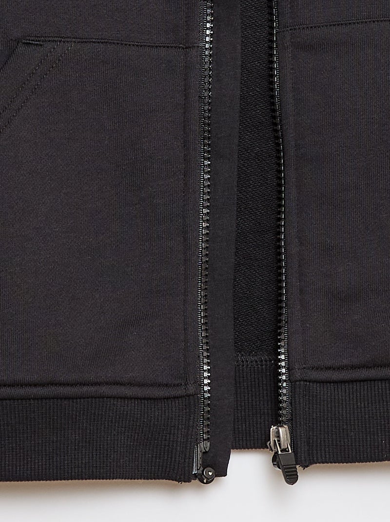 Felpa con cappuccio e zip - Collezione facile da indossare Nero - Kiabi