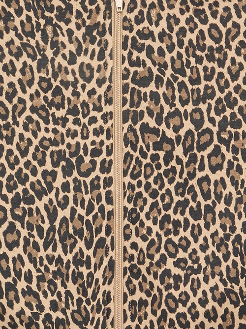 Felpa con cappuccio e zip con stampa all over - Kiabi