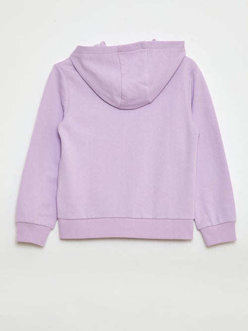Felpa con cappuccio e zip tinta unita - Kiabi