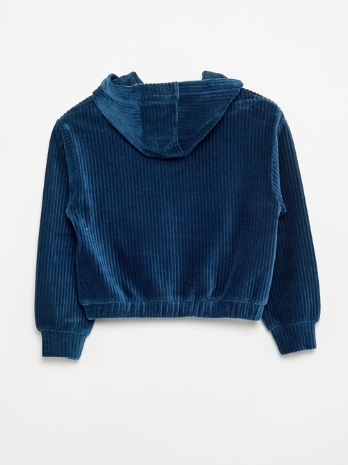 Felpa con cappuccio in maglia a costine - Kiabi