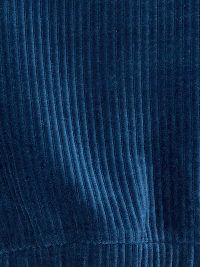 Felpa con cappuccio in maglia a costine Blu - Kiabi