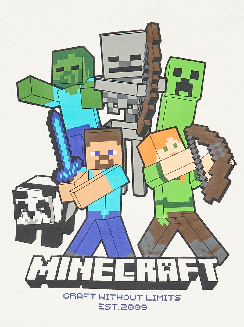 Felpa con cappuccio 'Minecraft' Bianco - Kiabi