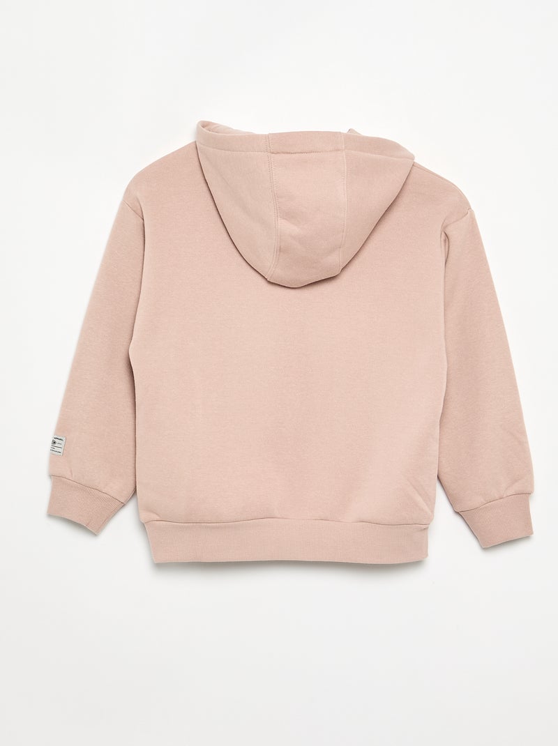 Felpa con cappuccio stampata Rosa - Kiabi
