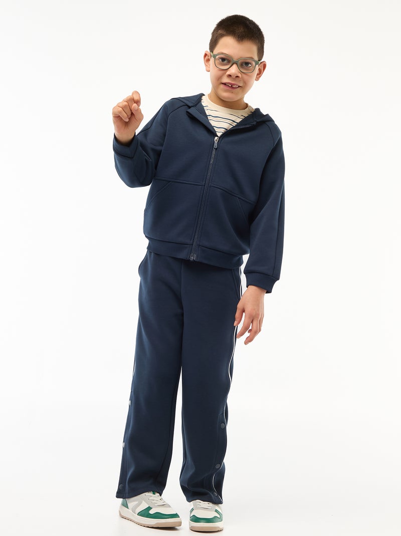 Felpa con zip e cappuccio - collezione facile da indossare Blu - Kiabi