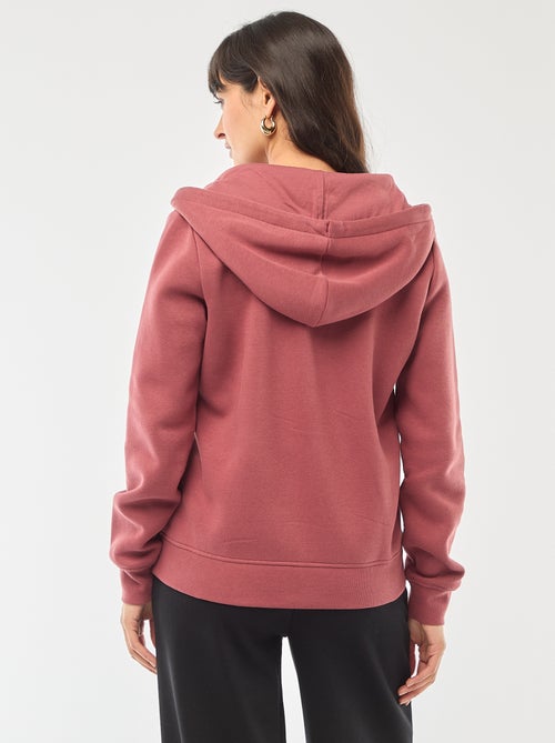 Felpa con zip e cappuccio basic - Kiabi