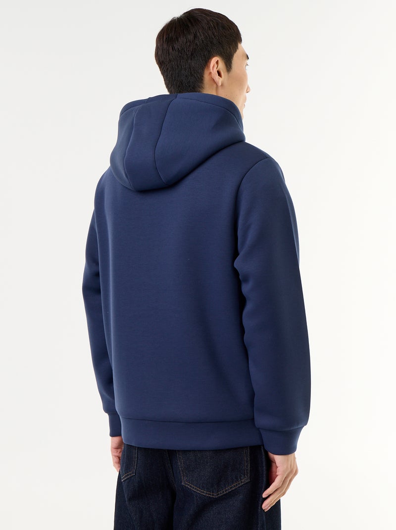 Felpa con zip e cappuccio in neoprene Blu - Kiabi