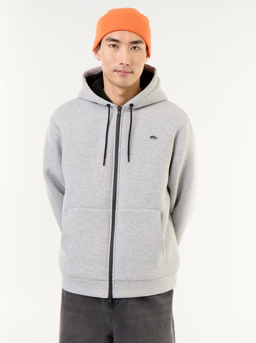 Felpa con zip e cappuccio in neoprene - Kiabi