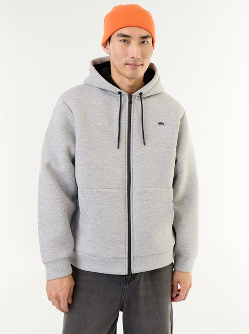 Felpa con zip e cappuccio in neoprene - Kiabi
