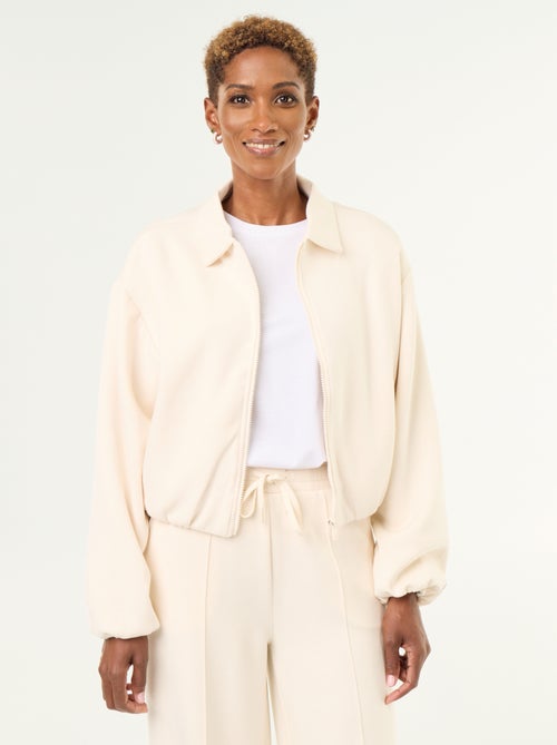 Felpa con zip e colletto a camicia - Kiabi