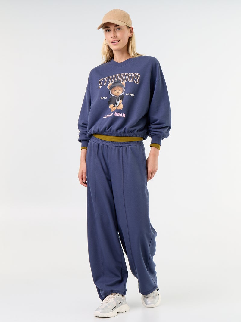 Felpa crop top Blu - Kiabi