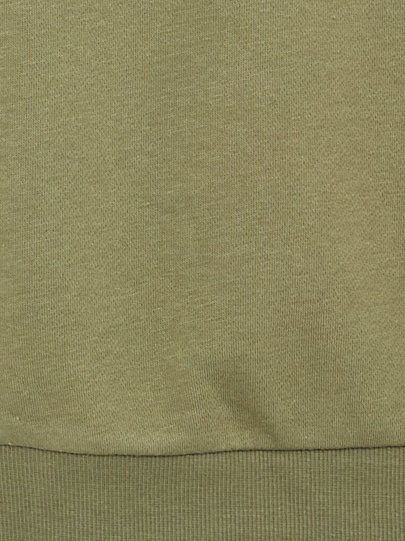 Felpa in felpa garzata tinta unita Verde - Kiabi