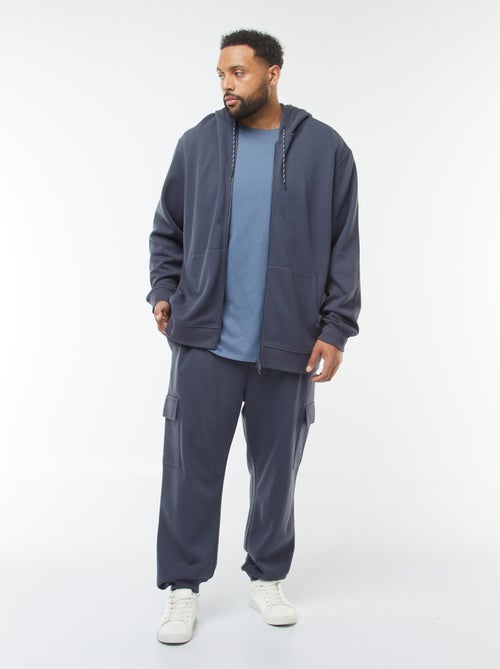 Felpa in maglia piqué con apertura con zip e cappuccio - Kiabi Felpa in maglia piqué con apertura con zip e cappuccio - Kiabi