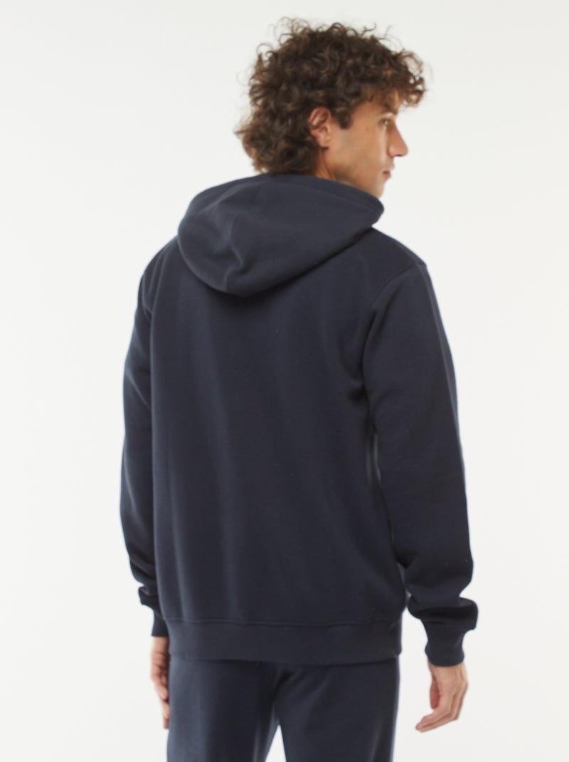 Felpa in pile con cappuccio e zip Blu - Kiabi