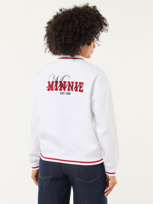 Felpa "Minnie" "Disney" con collo polo abbottonato - Kiabi