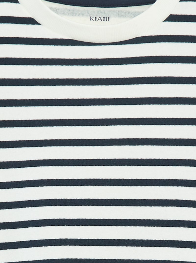Felpa oversize con stampa Blu - Kiabi