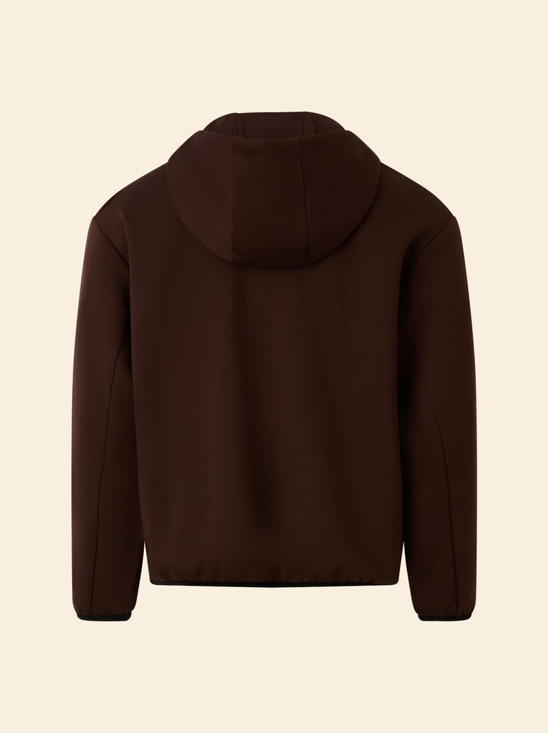 Felpa sportiva con zip (ekstract) Marrone - Kiabi