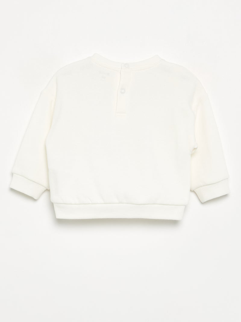 Felpa stampata Bianco - Kiabi