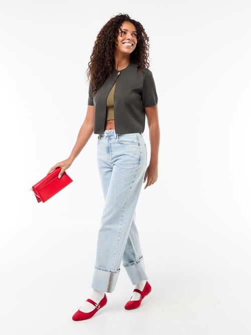 Fermeture par bijou doré au col - Kiabi