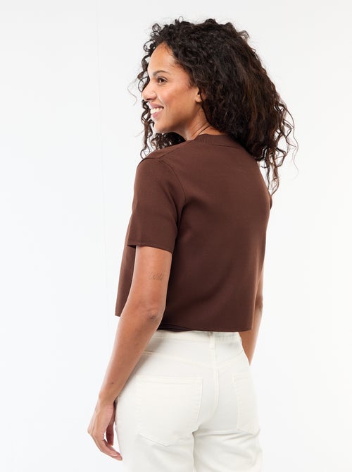 Fermeture par bijou doré au col - Kiabi