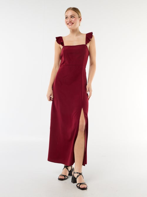 Festliches Kleid mit Volantträgern - Kiabi