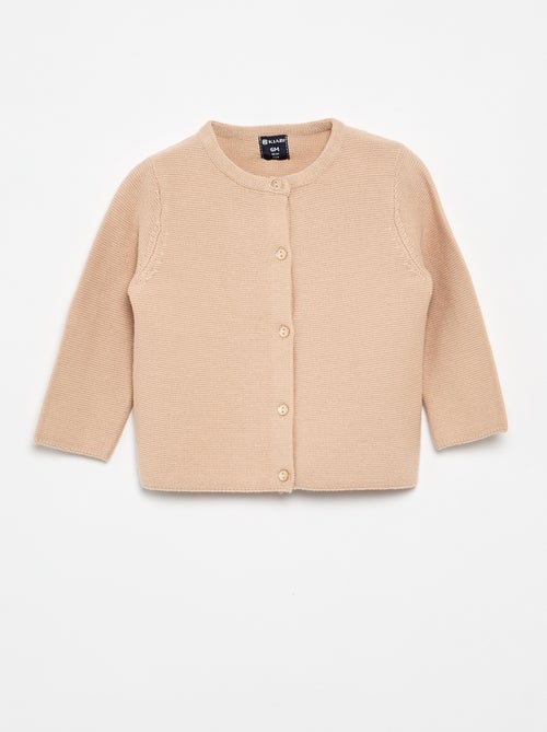 Fine gauge knit plain cardigan - Kiabi
