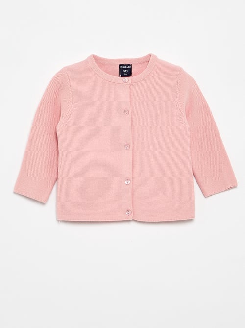 Fine gauge knit plain cardigan - Kiabi