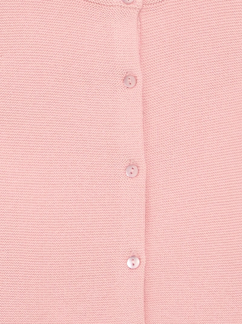 Fine gauge knit plain cardigan Pink - Kiabi