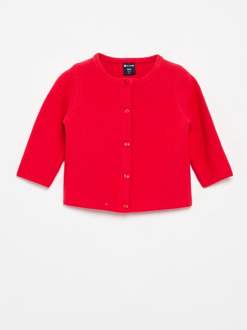 Fine gauge knit plain cardigan - Kiabi