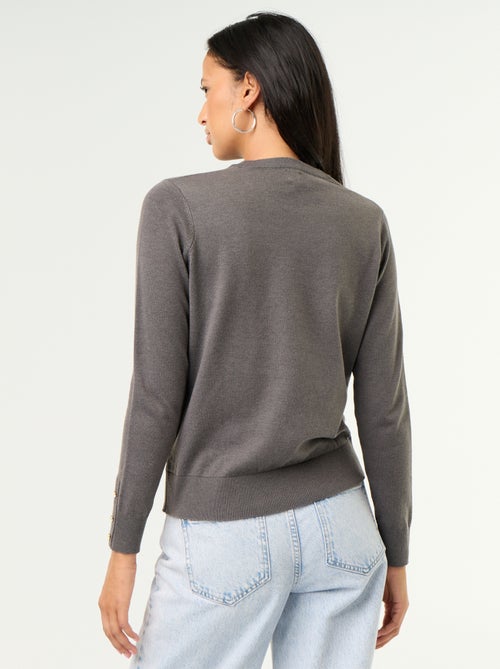 Fine Gauge Knit Round Neck Sweater - Kiabi