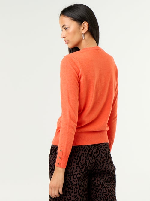 Fine Gauge Knit Round Neck Sweater - Kiabi