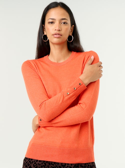Fine Gauge Knit Round Neck Sweater - Kiabi