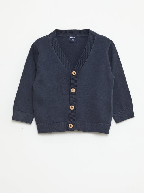 Fine knit V-neck cardigan - Kiabi
