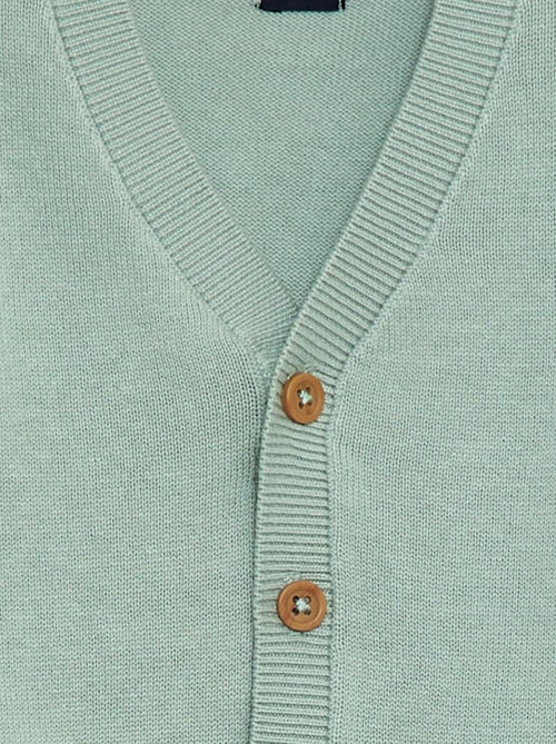 Fine knit V-neck cardigan - Kiabi
