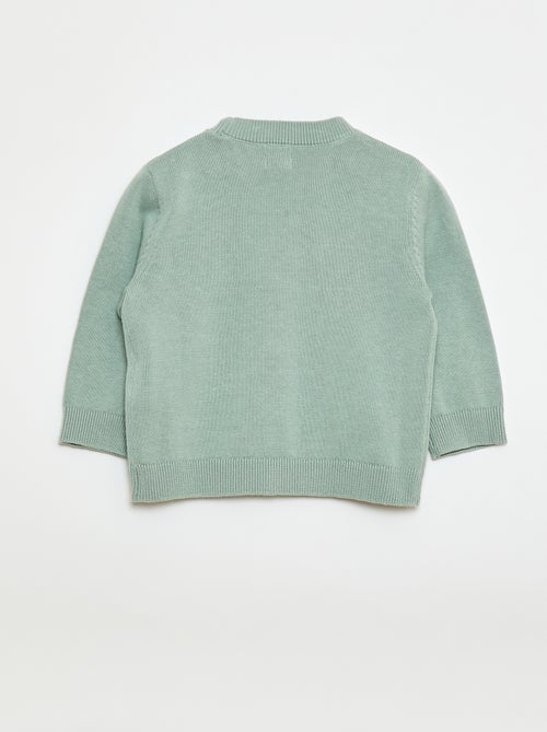Fine knit V-neck cardigan - Kiabi