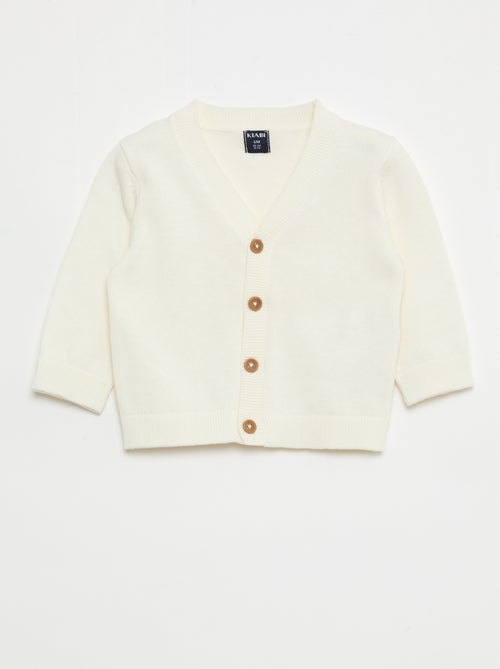 Fine knit V-neck cardigan - Kiabi