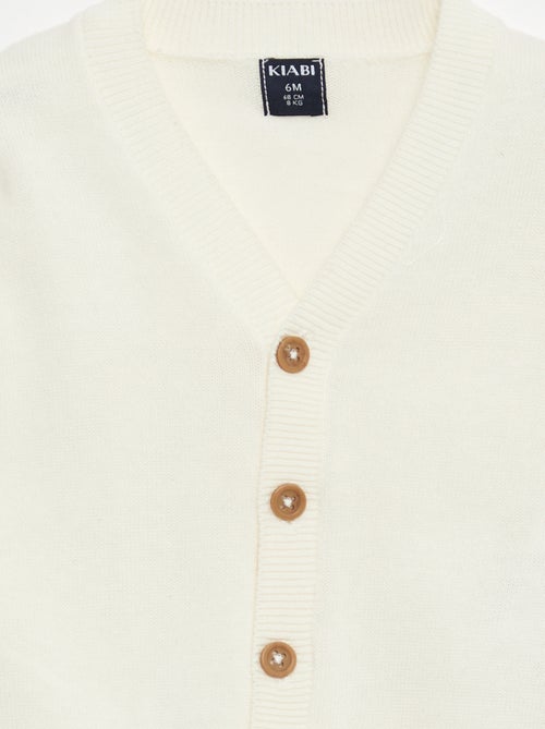 Fine knit V-neck cardigan - Kiabi
