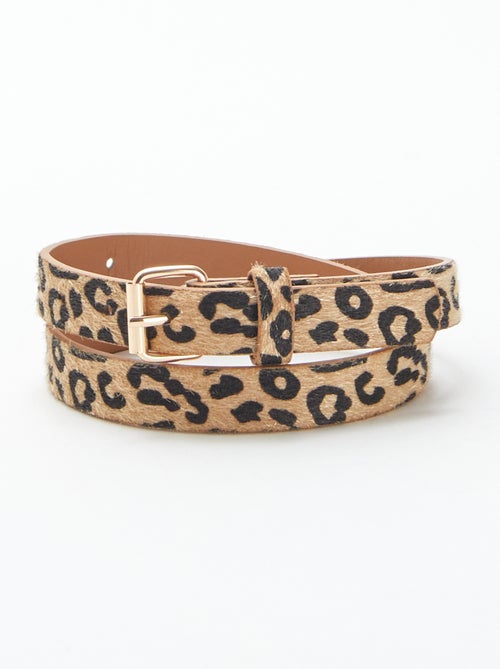 Fine leopard print belt - Kiabi