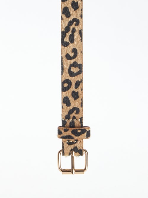 Fine leopard print belt - Kiabi